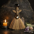 Boszorkányseprű,obszidián kővel a tisztításért