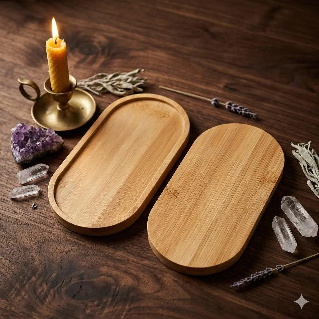 Ovális fa tálka, lakás dekor WhiteAngel Spiritual