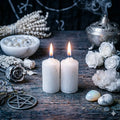 Fehér mini gyertya rituálékhoz meditációkhoz. WhiteAngel Spiritual