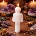 Fehér baba formájú rituális gyertya. WhieAngel Spiritual