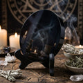 Fekete obszidián tükör a tisztánlátásért, és védelemért. Ajánlott árnyékmunkához,rituálékhoz,meditációkhoz. WhiteAngel Spiritual
