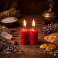 Piros mini gyertya rituálékhoz meditációkhoz. WhiteAngel Spiritual