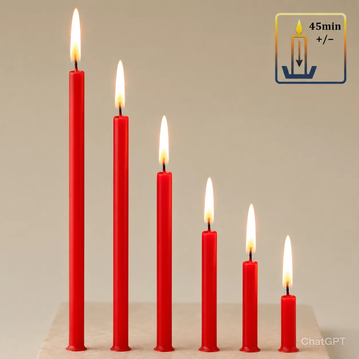 Piros formázható rituális gyertya 