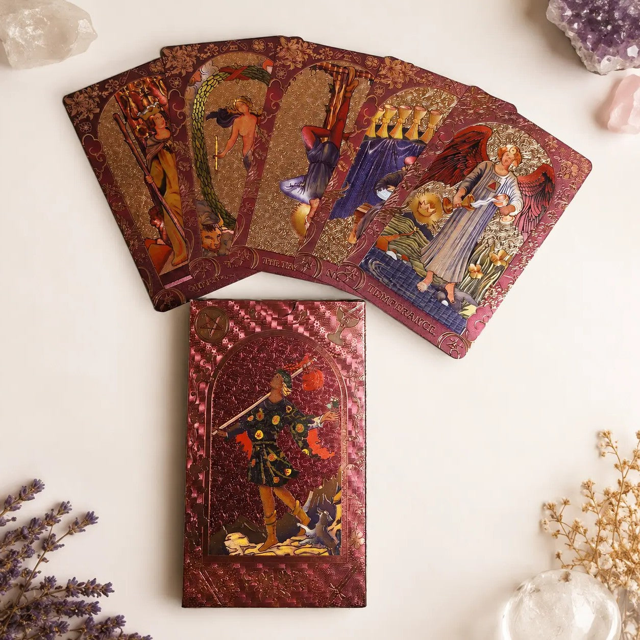 Puha dobozos plasztik hagyományos tarot kártya WhiteAngel Spiritual
