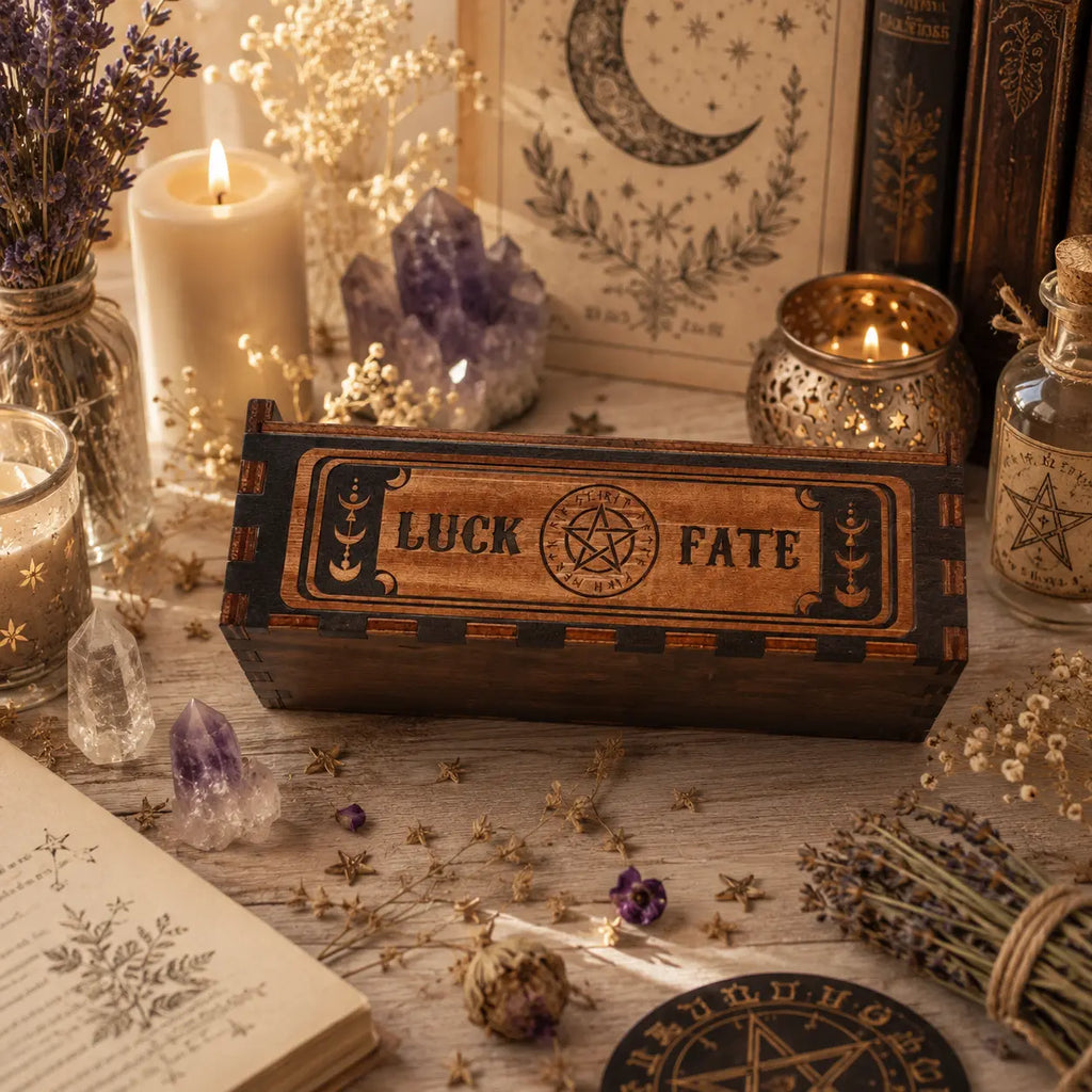 Gravírozott tarot tároló doboz